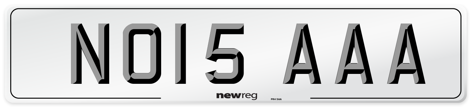 NO15 AAA Number Plate from New Reg